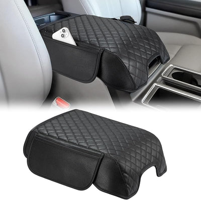 Funda consola Ford Serie F 15-22 cuero con bolsillos