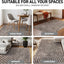 Alfombra beige a cuadros texturizada 2'3"x4'