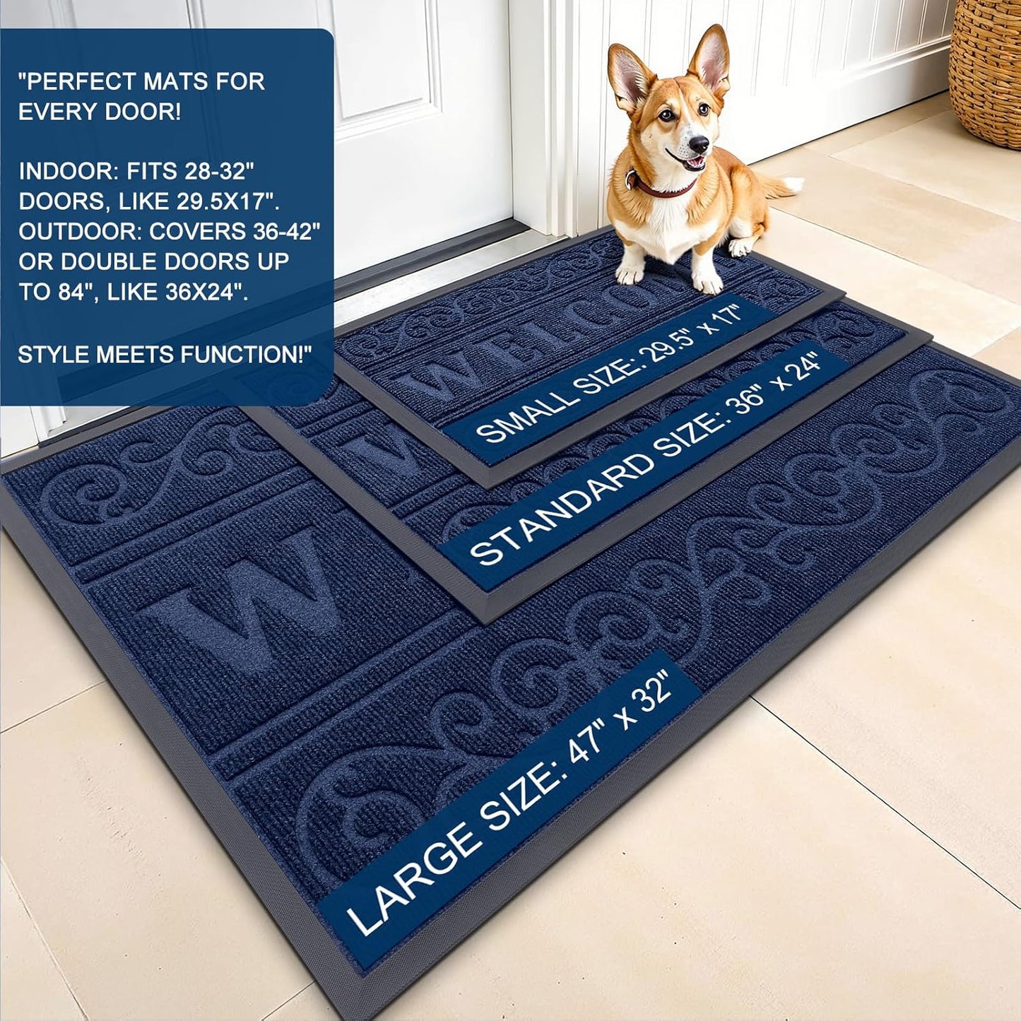 Alfombrilla puerta impermeable resistente a manchas