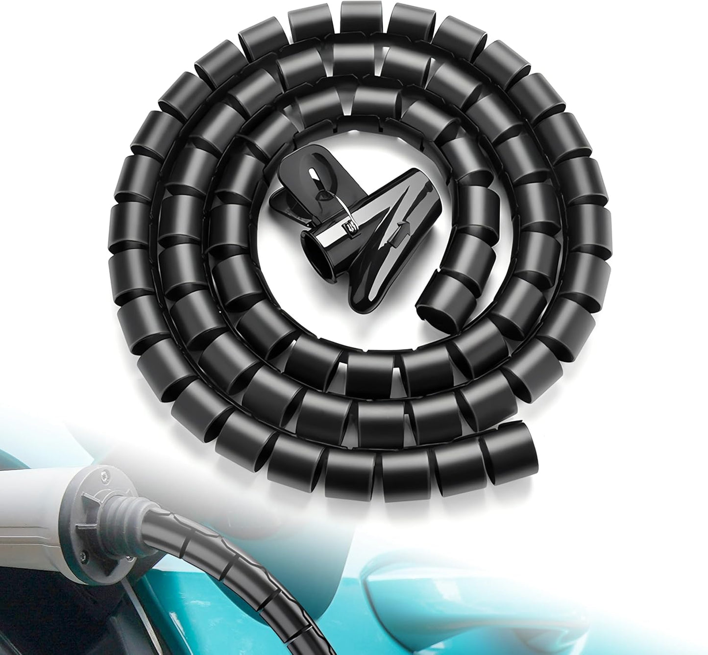 Protector cable cargador EV 23pies resistente UV y mascotas