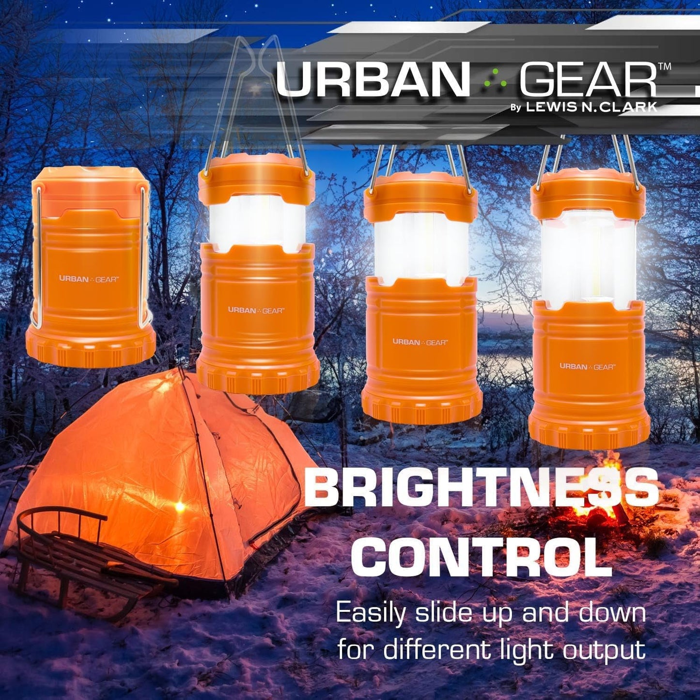 Linterna led plegable impermeable camping senderismo
