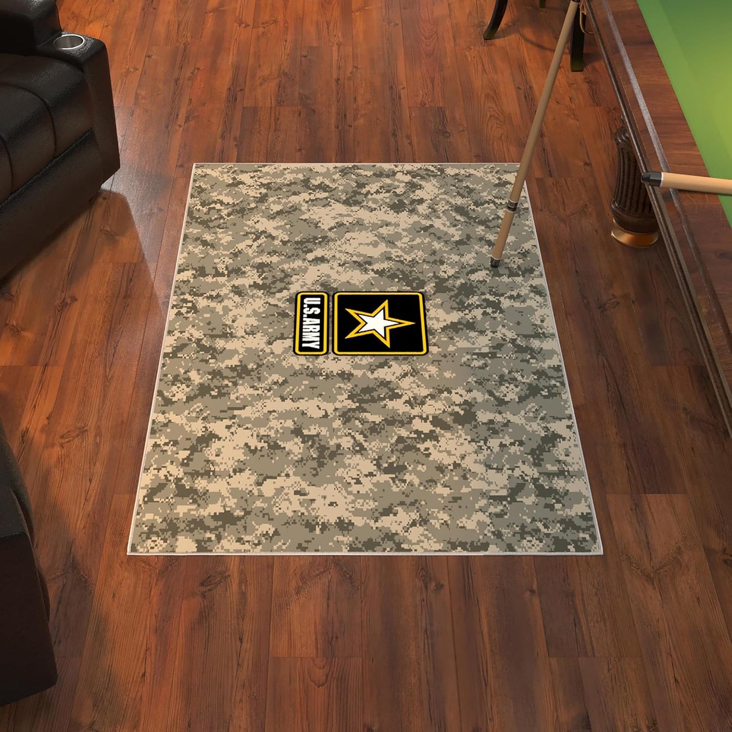 Alfombra antiderrap camuflaje 3x5ft para sala dormitorio