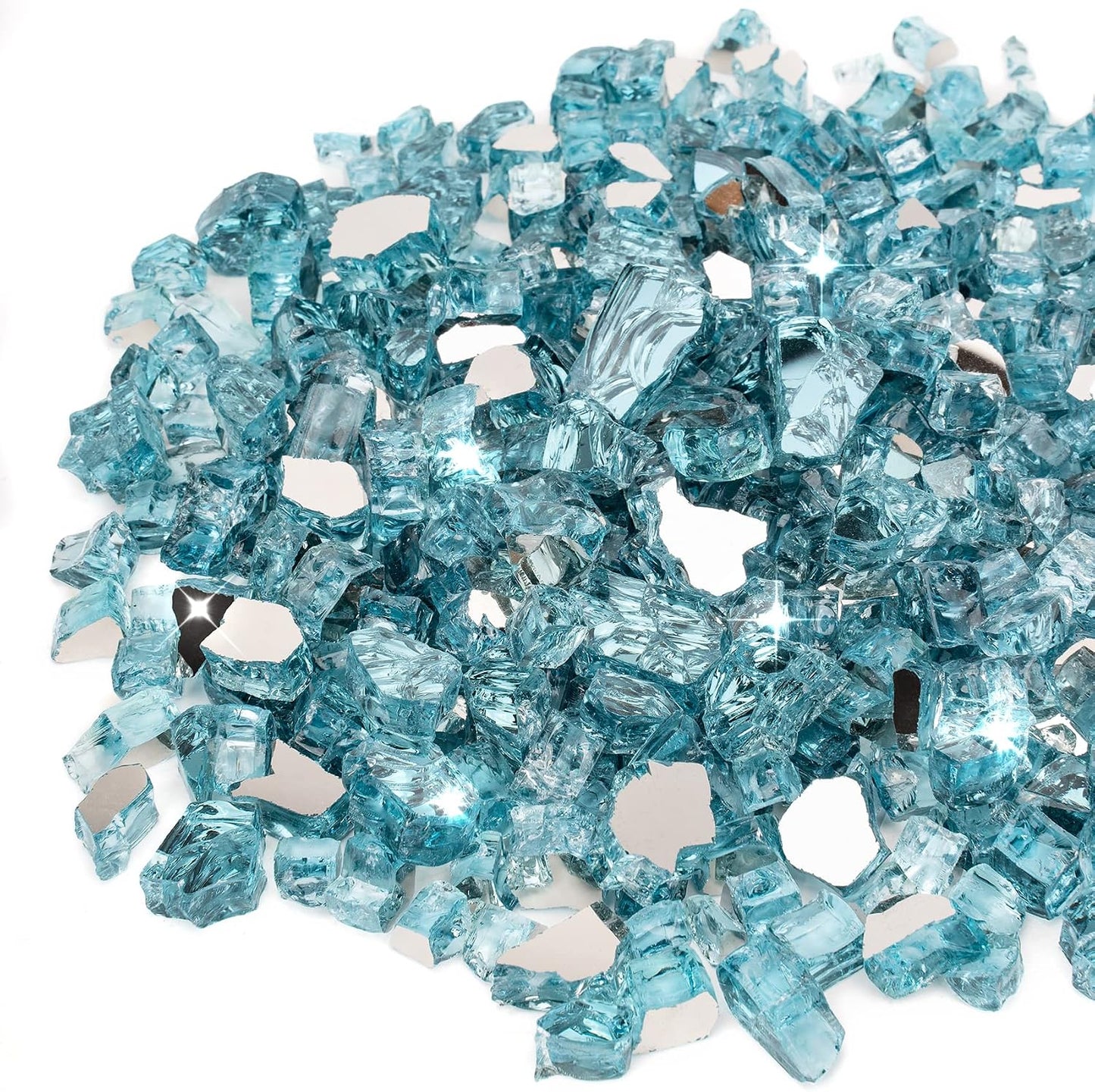 Vidrio fuego 10lb templado azul aguamarina reflectante
