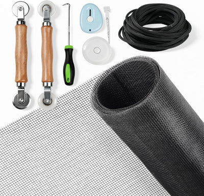 Kit reparación puerta mosquitera malla fibra vidrio 48x118pulg