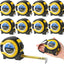 10 Cintas Métricas Acero Retráctil 25" Amarillo