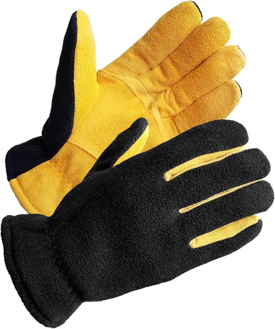 3 Pzas Guantes Invierno Hombre Piel Ciervo Aislamiento Thinsulate