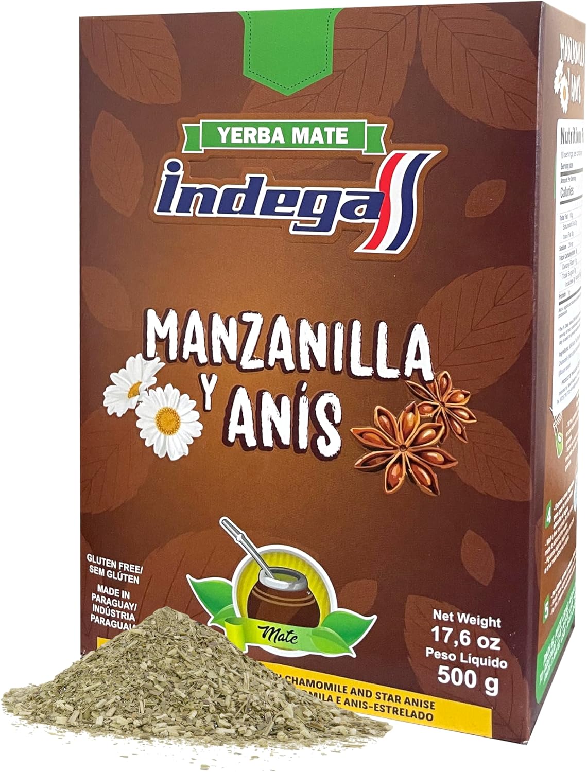 Yerba mate manzanilla y anís 500 g té de hierbas paraguayas