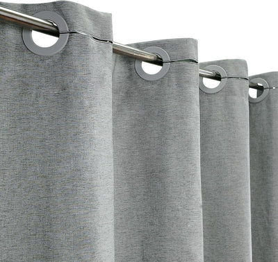 Cortina ducha extra larga 72x96pulg tela gris resistente agua