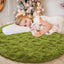 Alfombra redonda felpa niños habitación castillo
