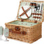 Cesta picnic mimbre para 2 con utensilios