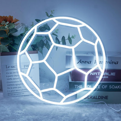 Letrero neón fútbol led regulable usb para habitación y fiesta