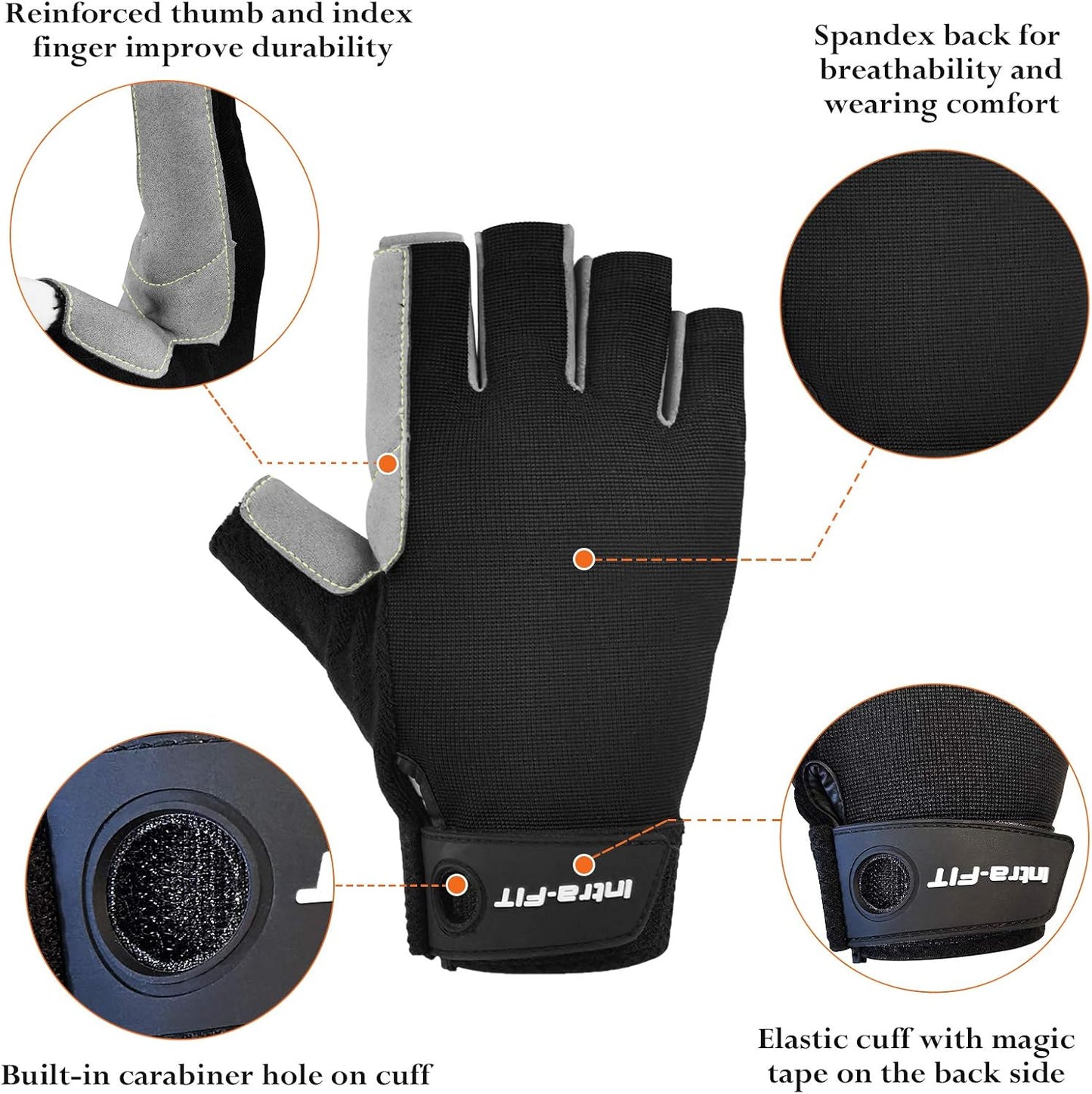 Guantes escalada ligeros transpirables para roca pared montaña