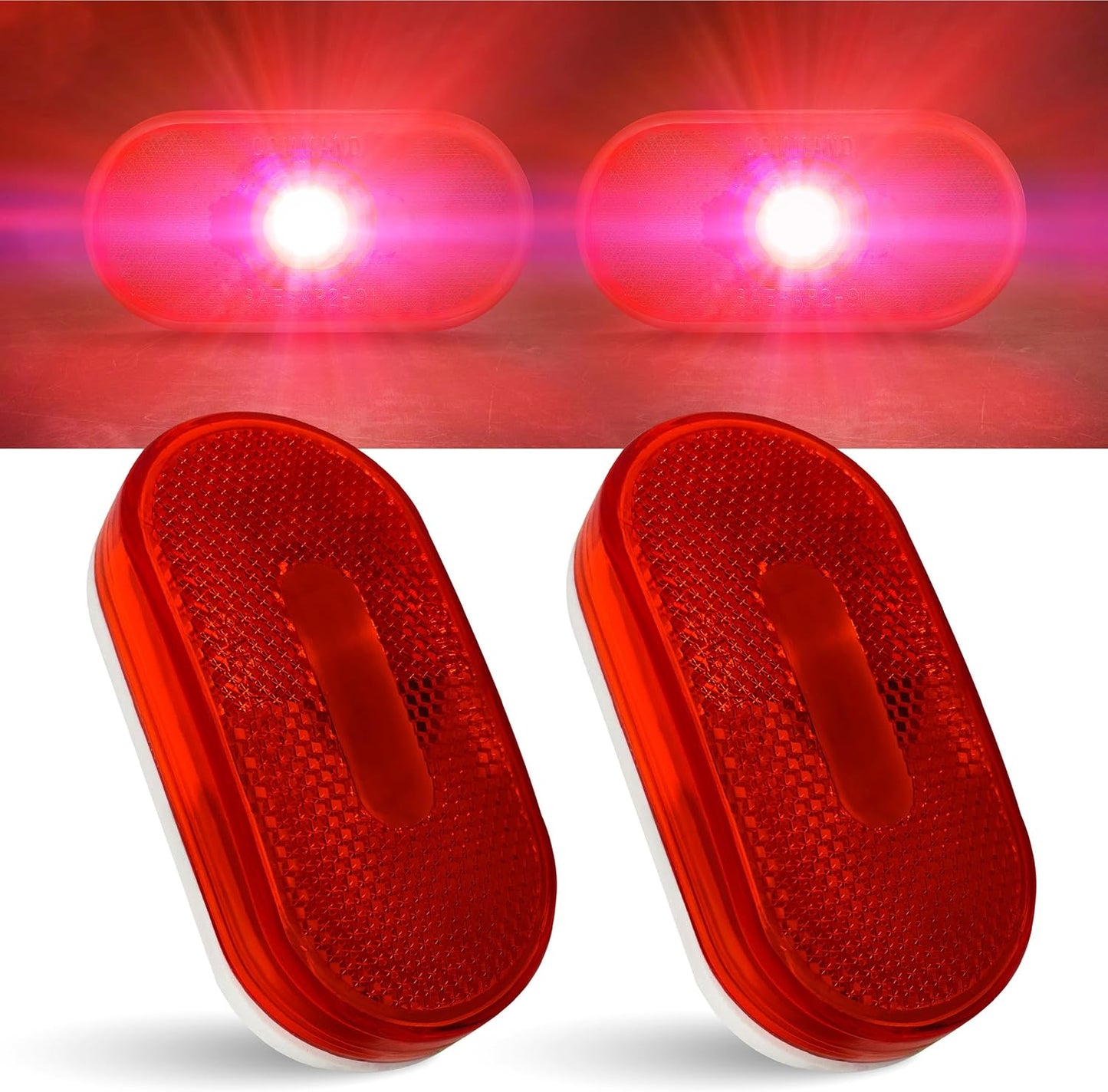 Luz incandescente 12V montaje superficie lente poli