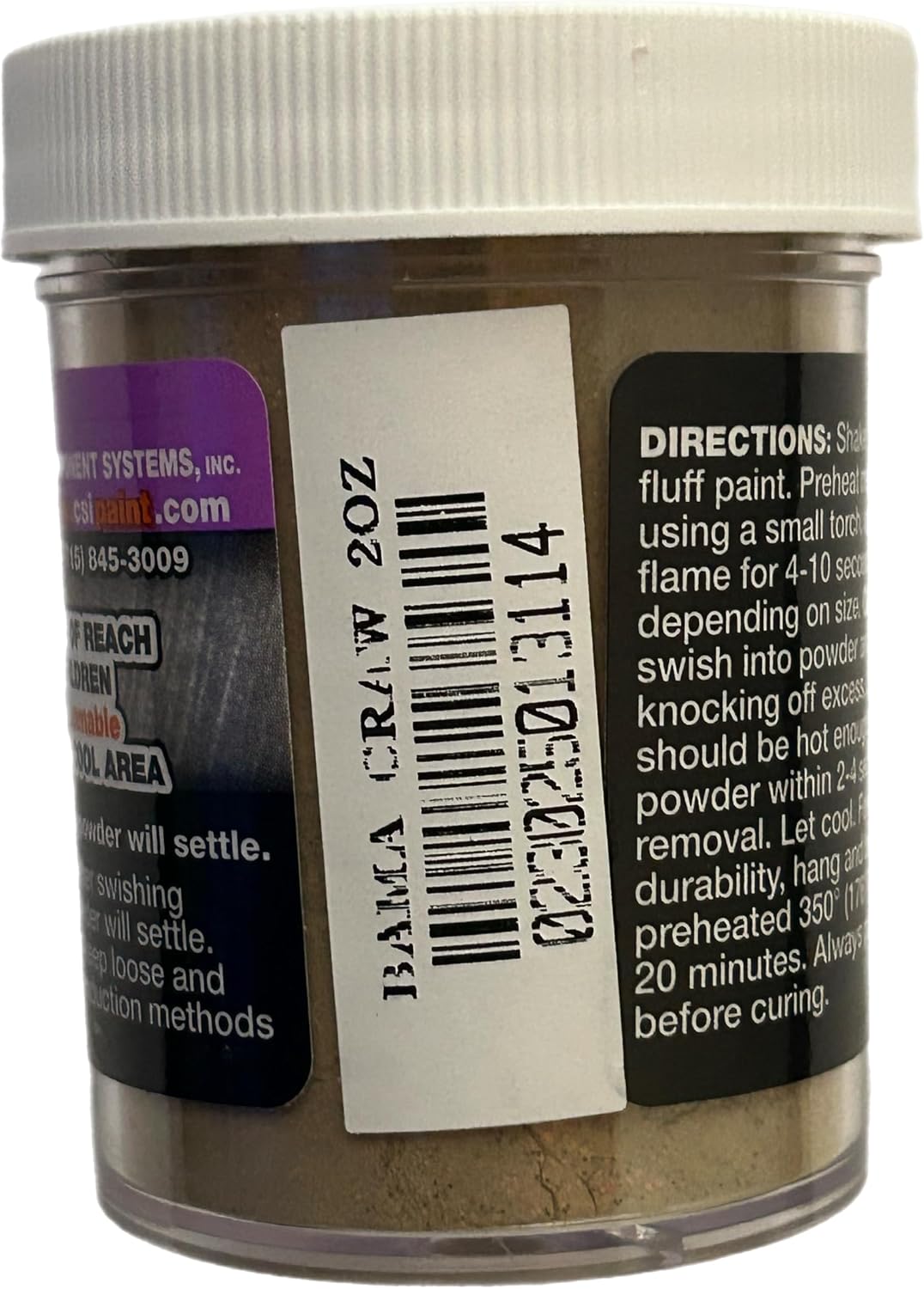 Pintura en polvo para señuelos pesca 2oz Pro-Tec Bama Craw