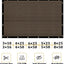 Red de sombra para cerca 3x16ft resistente 170gsm malla marrón