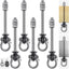 6 Pzas Perchas Acero Inox 304 para Parque Infantil 7.67"