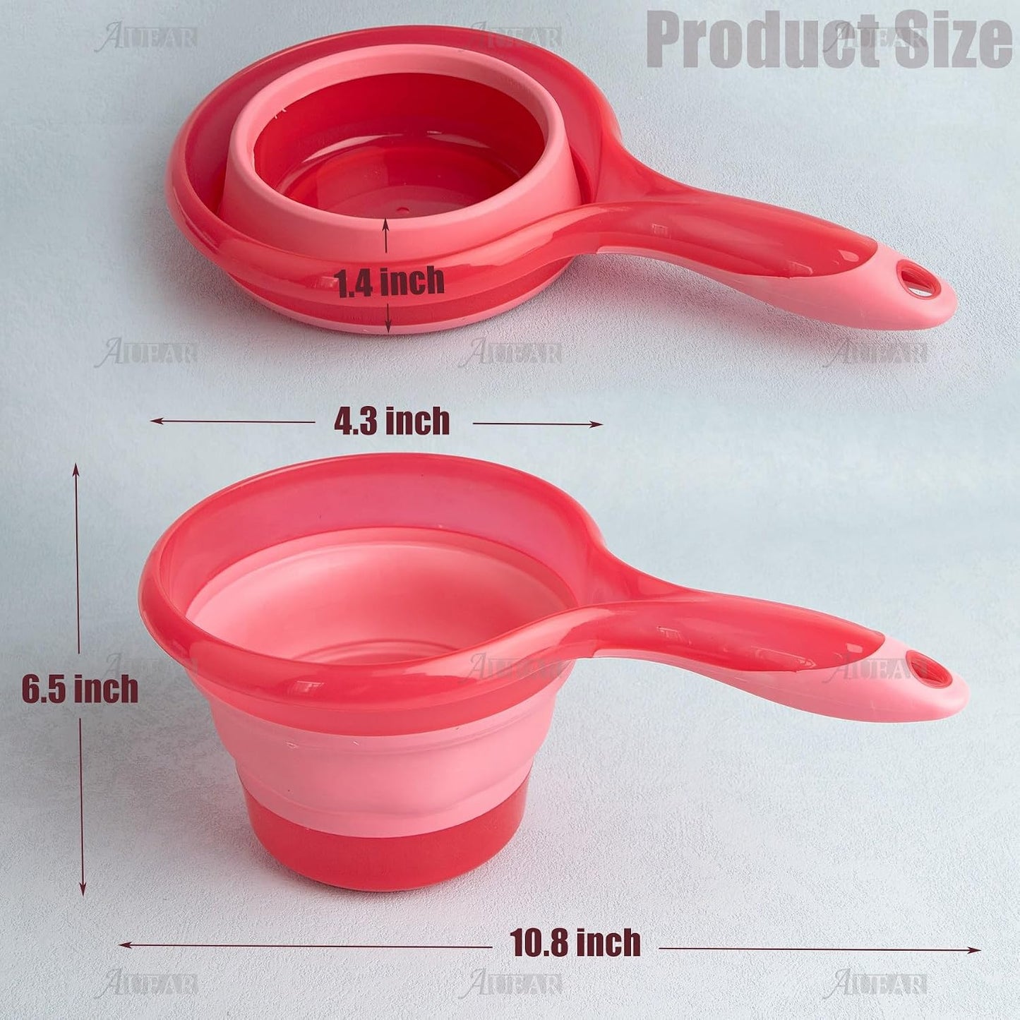 Cucharón plegable para cocina y baño