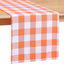 Camino mesa vintage 14x48pulg naranja y blanco