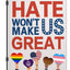 Bandera jardín 12x18pulg texto kindness peace equality diversity