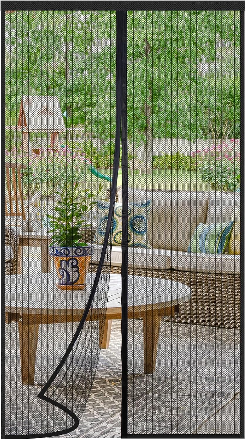 Malla magnética puerta 62x96pulg para patio y puerta corredera