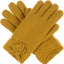 Guantes invierno mujer puños florales forro polar