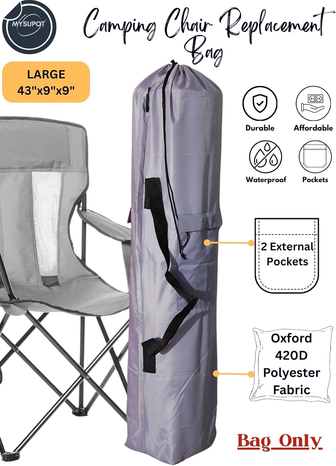 Bolsa repuesto silla camping plegable hamaca esterilla yoga