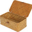 Cesta mimbre tapa organiz. escritorio natural XS