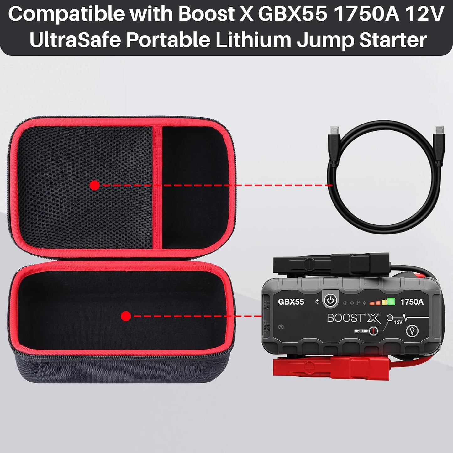 Estuche compat. Boost X GBX55 12V Arrancador Litio