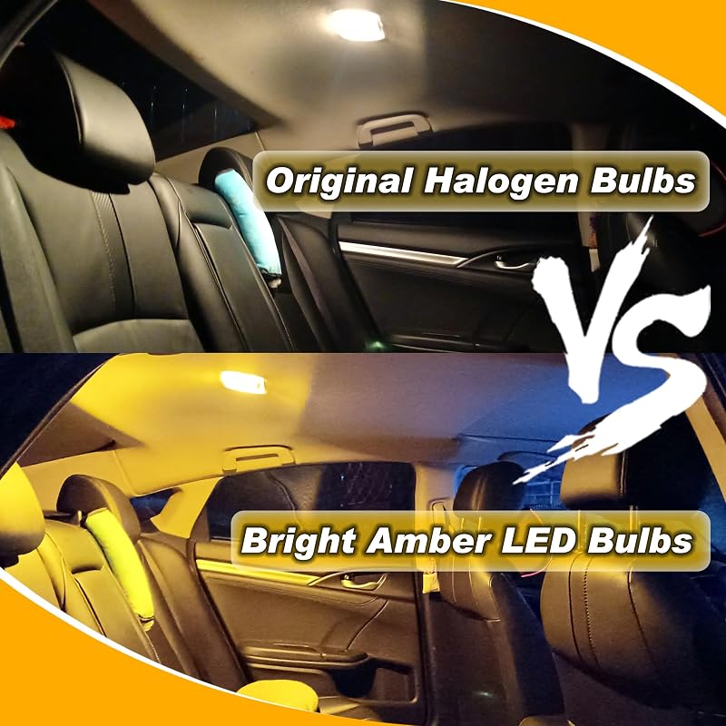 Bombilla LED Ámbar T10 168 para Luces Matrícula Puerta