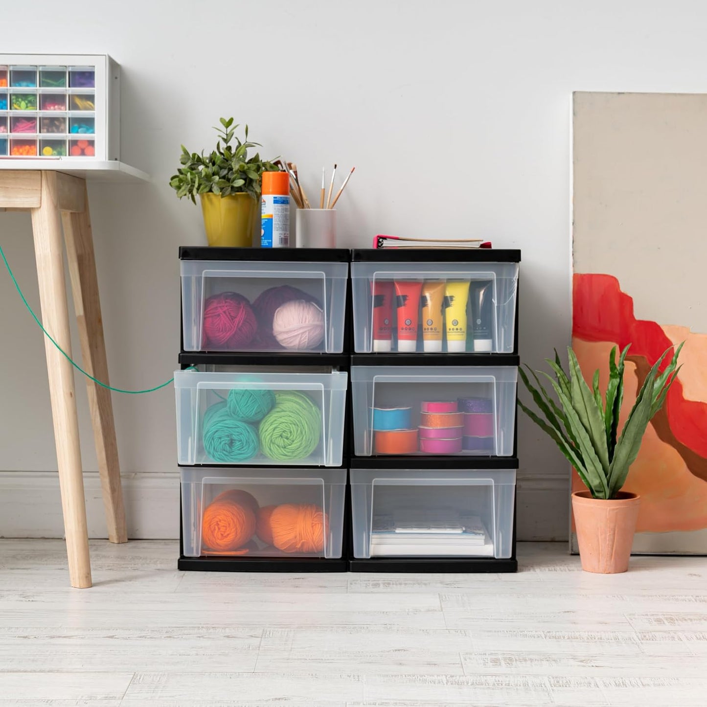 Organiz. cajones plástico 3 cajones 2 pzas baño dormitorio