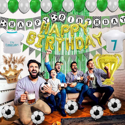 Kit arco globos verdes para fiesta fútbol niños