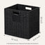 2 Cestas Mimbre 12x12" Plegables con Asa y Etiqueta