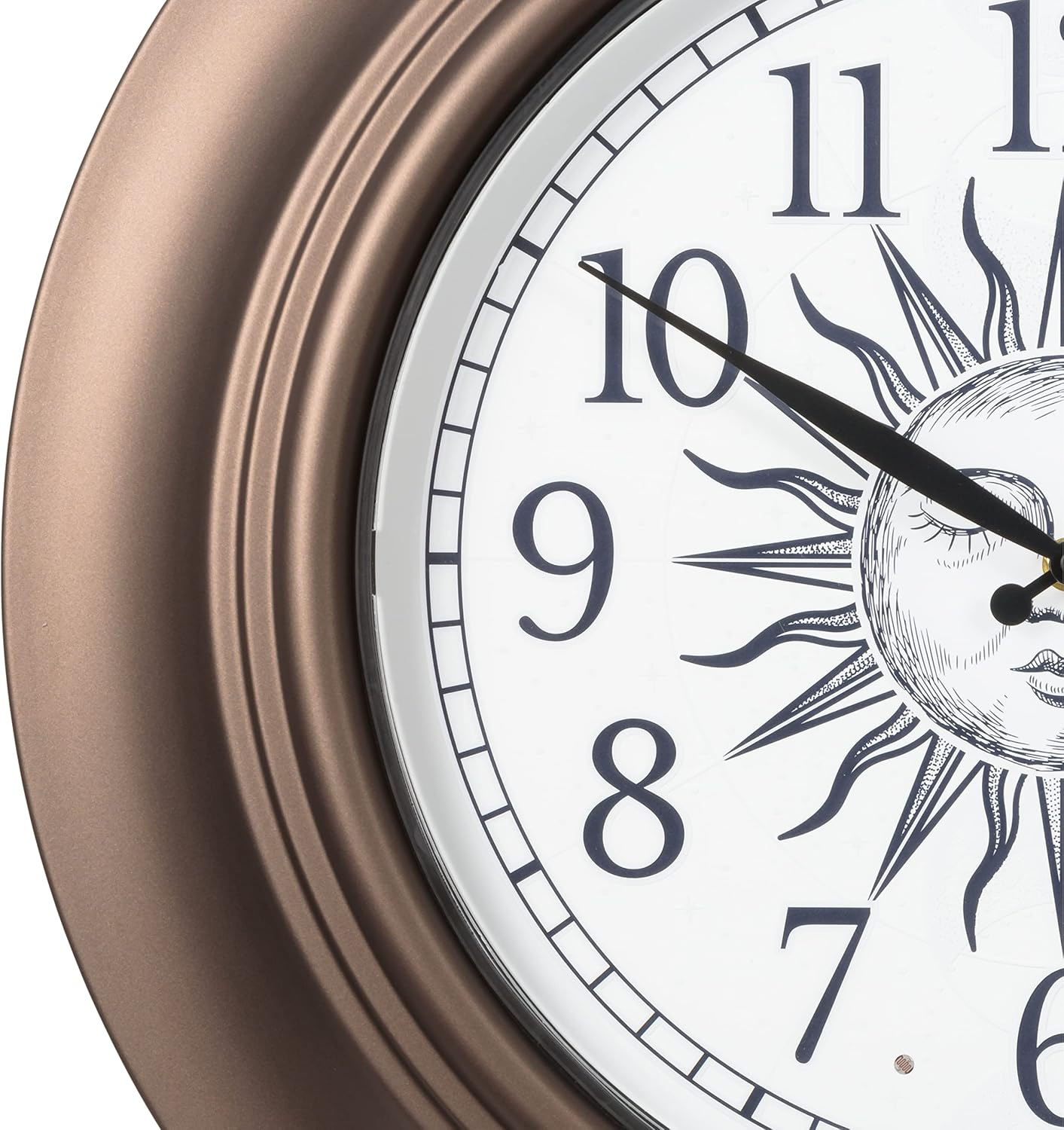 Reloj cuarzo 21pulg iluminado sol y luna interiores