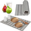 Tapete piedra plegable gris 23x15pulg secado rápido cocina