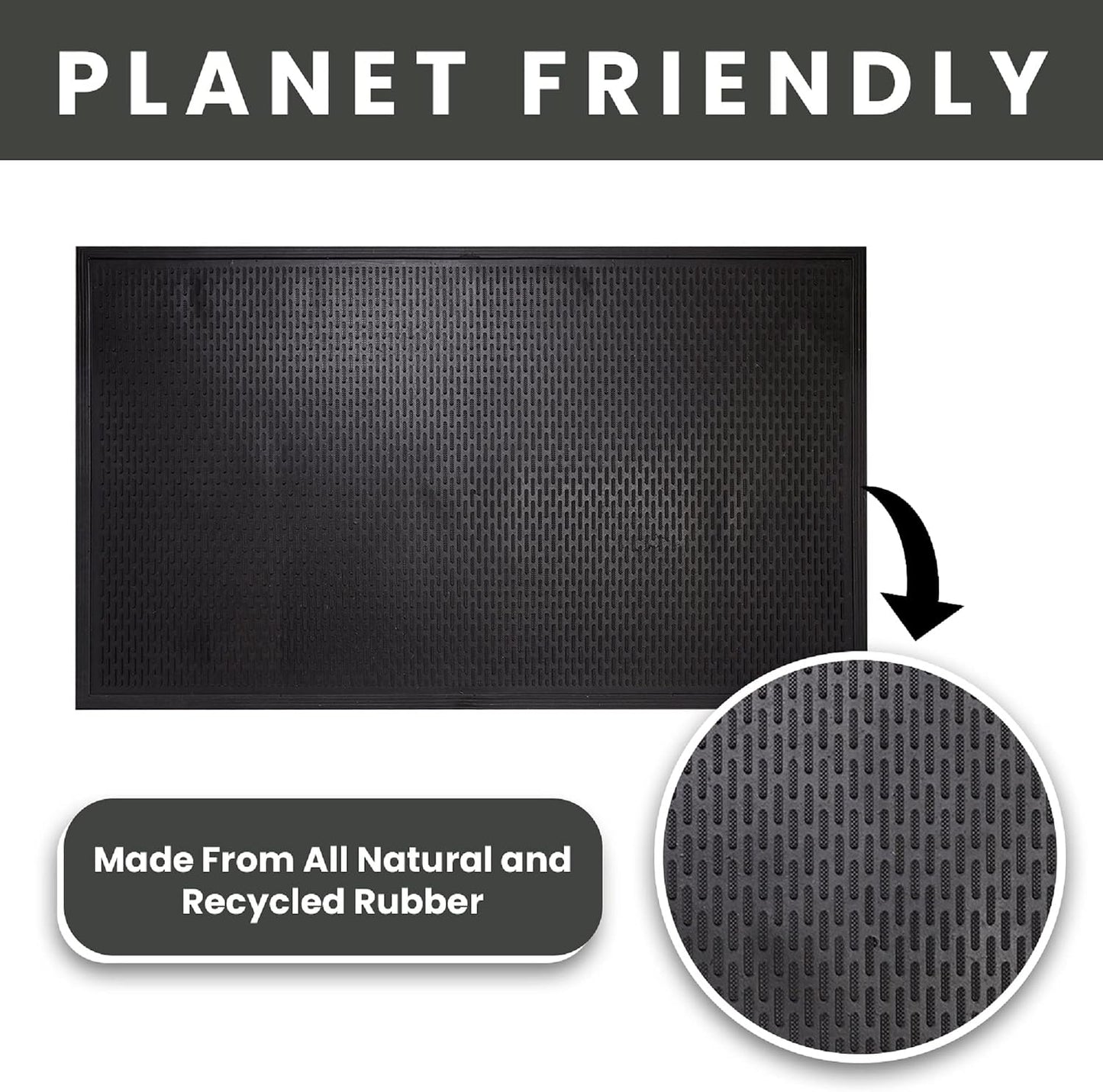 Tapete hule comercial con raspador laberinto 3x5ft