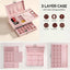 Caja organizadora joyas 3 niveles con cerradura