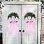 Cinta corona rosa 55.5" algodón cuadros niña decoración