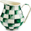 Jarra esmaltada con pico 3qt verde y blanco cuadros