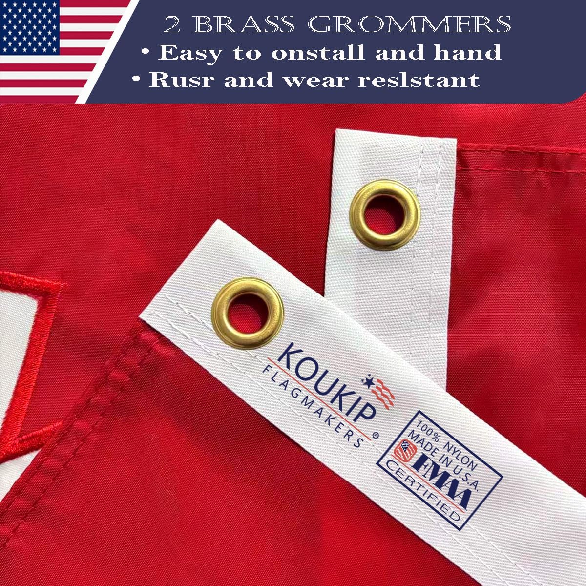 Bandera Canadiense Doble Cara 3x5pulg Correa Blanca 2 Ojales