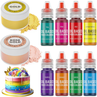 Colorante alimentario para chocolate y pastel 8 colores