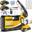 Motosierra inalámbrica 6" portátil jardín 2 baterías