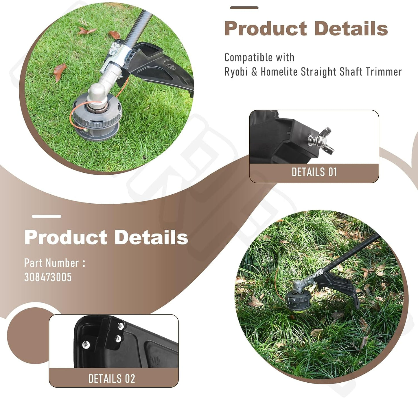 Protector césped comp Ryobi Homelite RY253SS