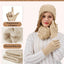 Conjunto gorro invierno mujer forro suave 3en1