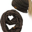 Set gorro punto trenzado y bufanda infinity