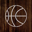 Plantilla baloncesto 6" reutiliz. decoración