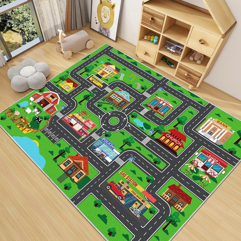 Alfombra set niños estilo urbano 78.7x59pulg