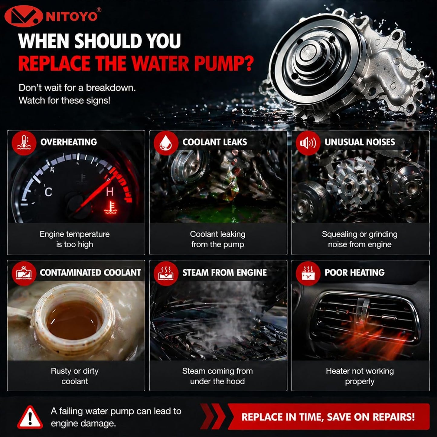 Bomba agua motor 2.5l 2.7l con junta comp Toyota Camry 10-17