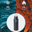 Botella agua acero inox aislada con popote 40oz 48h