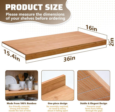 Cubiertas rejilla bambú cocina oficina 5 Pzas 36x16pulg