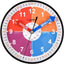 Reloj pared educativo analógico silencioso para niños